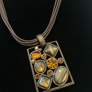 Park Lane Gold and Silver Geometric Necklace
